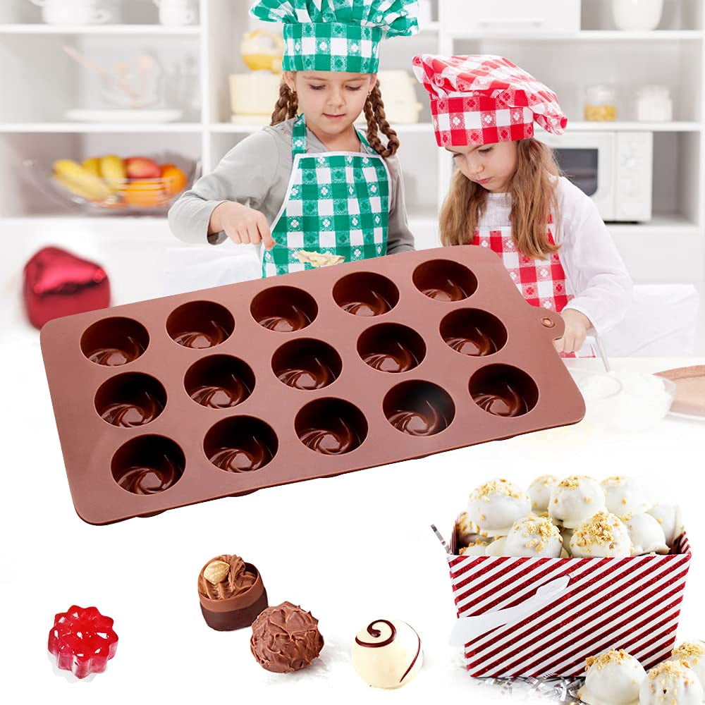 Emlimny 4 Pack Silicone Chocolate Molds Set, Food Grade Non-Stick Chocolate Bar Mold , Butter, Resin, Cupcake - Assorted Shapes, DIY Chocolate Candy Molds Silicone Kitchen Tools, BPA Free