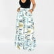 thumbnail image 1 of Meichang Women's High Waisted Palazzo Pants, Loose Fit Wide Leg Cropped Trousers with Pockets, Light Blue, Size M, 1 of 6