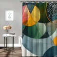 thumbnail image 2 of PRATYUS  Boho Abstract Blue Shower Curtain for Bathroom Decor Mid Century Modern Chic Minimalist Geometric Watercolor Simple Aesthetic Fabric Waterproof Polyester Hooks 60x72, 2 of 7