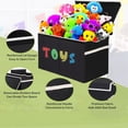 thumbnail image 5 of VICTORICH Extra Large Child Collapsible Toy Storage Fabric 32 gal Kids Room Toy Chests, Black, 5 of 9