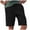 Black, variant on JGNGSHN Mens Casual Summer Shorts Cotton Linen Solid Color Beach Shorts with Pockets Drawstring for Relaxation, Travel, and Daily Comfort