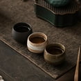 thumbnail image 3 of 1pc Japanese Style Handmade Stoneware Tea Cup Kung Fu Tea Set Tea Cup Small Single Cup Ancient Style Quiet Road Cup Bowl Teacup, 3 of 10