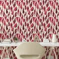 thumbnail image 2 of Ambesonne Feather Pattern Peel & Stick Wallpaper for Home, Tribal Fuzz Drawing, 13"x72", Burgundy Dark Pink Cream, 2 of 5