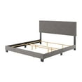 thumbnail image 6 of CorLiving Celeste Gray King Size Fabric Upholstered Bed Frame with Headboard, 6 of 6