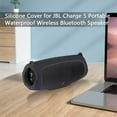 thumbnail image 2 of Silicone Case Skin with Strap for JBL Charge 5 Bluetooth Speaker (Red),black, 2 of 9