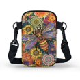 thumbnail image 2 of HELLHERO Rainbow Floral Prints 4.33x1.97x7.09 Women Messenger Bag Polyester for Unisex, 2 of 7