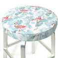 thumbnail image 3 of Bingfone Tropical Flamingo Padded Round Bar Stool Cover Cushion with Elastic Fabric Round Chair Seat - Tropical Flamingo, 3 of 7