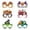 B, variant on HCTSHG Halloween Eyeglasses 6/12 Pcs Novelty Toy Glasses Cosplay Halloween Party Funny Glitter Funny Party Decorations for Glasses Pumpkin Spider Web Ghost Bat Hat Skull Eyeball Eyewear ﻿