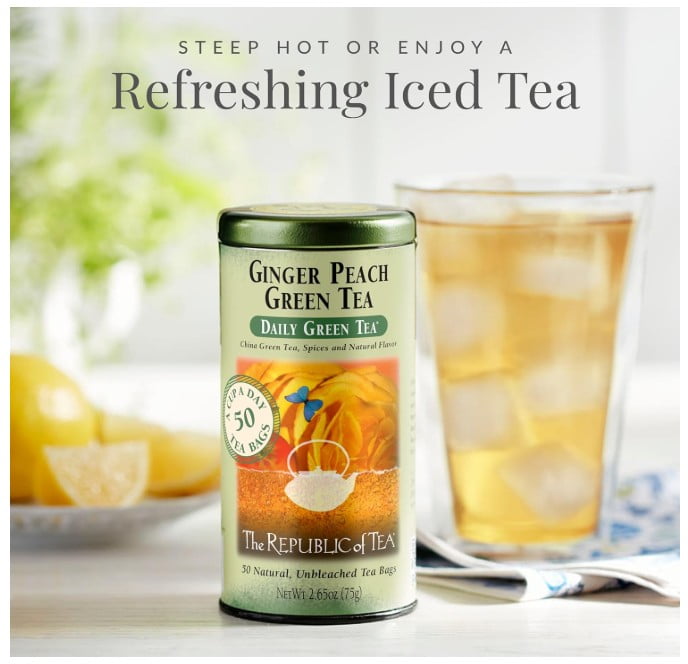 The Republic of Tea Ginger Peach Green Tea (Pack of 12)