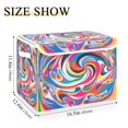 thumbnail image 3 of 16.5x12.6x11.8in Foldable Flip-Top Storage Bin, Dustproof Magic Tape Closure, Ideal for Home & Toy Organization，Pattern, 3 of 7