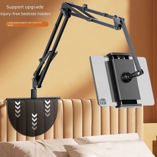 Soporte perezoso oculto para teléfono móvil, soporte de escritorio para mesita de noche, soporte de transmisión en vivo en voladizo de metal