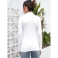 thumbnail image 3 of Women's Turtleneck Long Sleeve Shirts Casual Basic T Shirts Lightweight Base Layer Solid Slim Fit Tops, 3 of 6