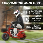 FRP Enhanced Package GMB100 Gas Powered Mini Dirt Bike 99CC for Teens and Adults, 28MPH off Road Motorcycle, Weight Support up to 220 lbs - Red