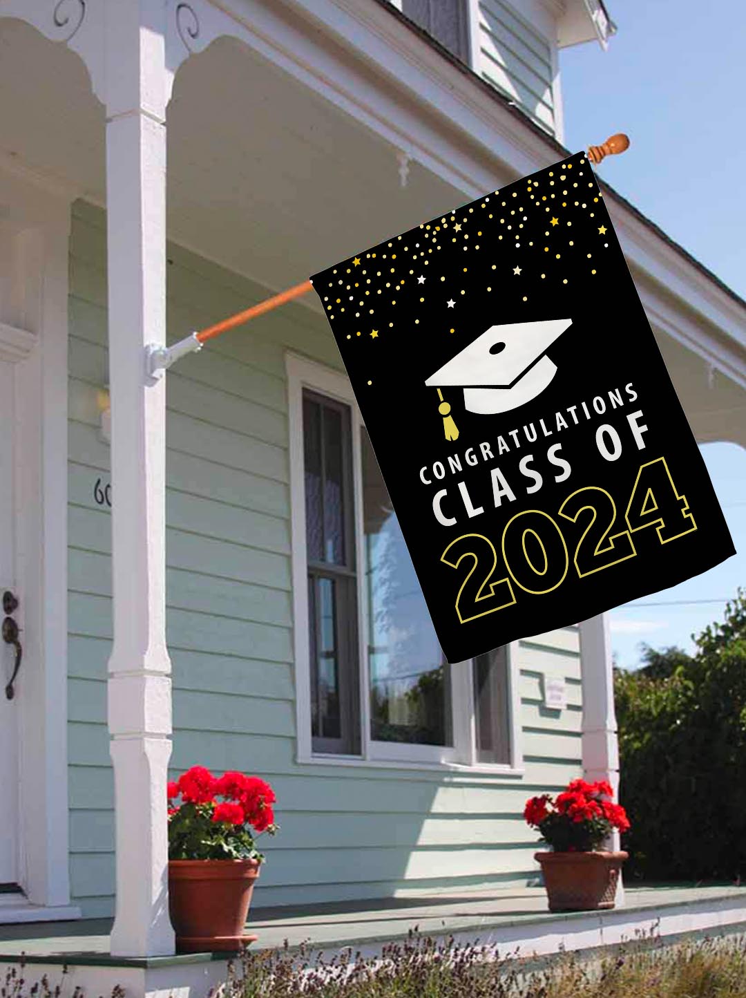 Class Of 2024 - Senior Graduation School Slogan 3x5 Ft Outdoor Banner House  Courtyard Garden Decor Flag