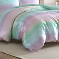 thumbnail image 5 of Betsey Johnson Pastel Ombre Purple & Blue & Green Full/Queen Duvet Cover Set, Soft Bedding with Shams, Machine Washable, 5 of 7