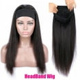 thumbnail image 4 of 3/4 Half Wigs - Straight Human Hair HeadBand Wigs, Long Malaysian Remy Hair, Glueless, Full Machine Made Wigs for Women & Girls, 4 of 7