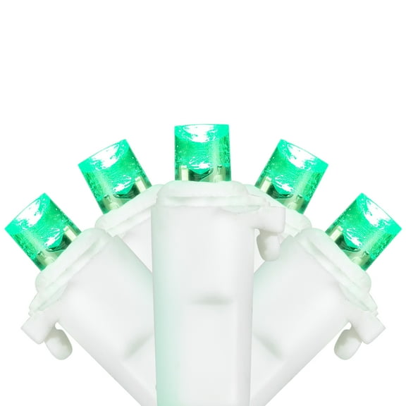 Set of 50 Green LED Wide Angle Christmas Lights