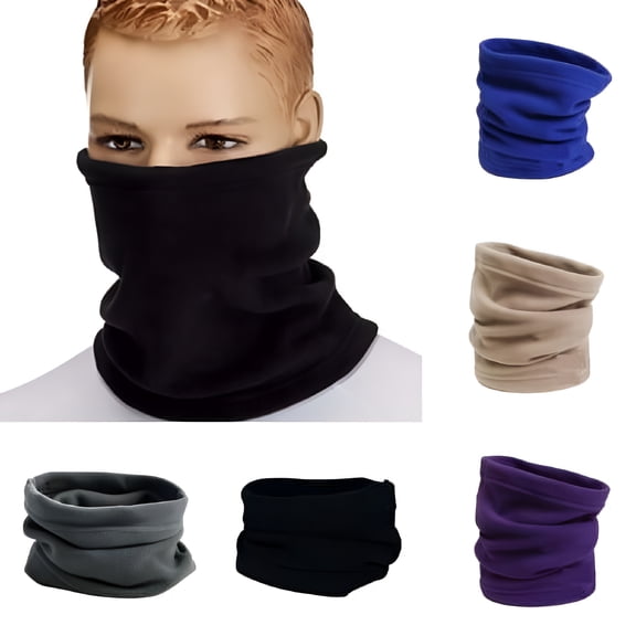 TELOLY 2026 New Women Men Neck Gaiter Scarf,Fashion Casual Solid Color Soft Cozy Fleece Winter Neck Warmer Cold Weather Face Cover for Outdoor Motorcycle Running Cycling Skiing Snowboarding