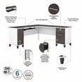 thumbnail image 6 of Somerset 72W L Desk with Hutch and Storage in White/Gray - Engineered Wood, 6 of 7