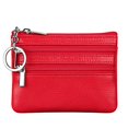 thumbnail image 1 of Women's Genuine Leather Coin Purse Mini Pouch Change Wallet with Keychain,red, 1 of 6