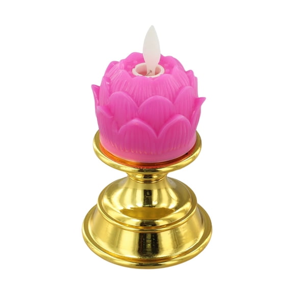 Niceminiwall Ambient Lighting Lotus Candle Lamp Decor 8*8*15cm Aesthetic Home Decor Energy-Efficient LED Design Portable Candle Replacement