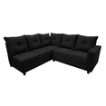 thumbnail image 1 of Sala Esquinera El Bazar Store Loki Negro 200x215 cm Tela Lino Nacional Modular, 1 of 5