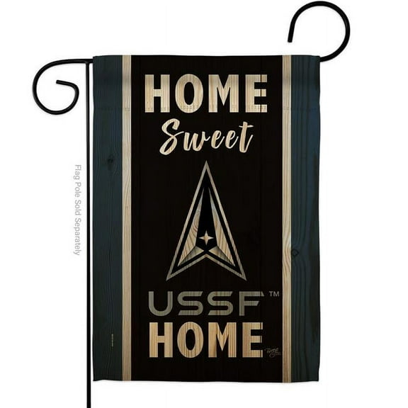 Breeze Decor G158455-BO Home Sweet Spece Force Garden Flag Armed Forces Space 13 x 18.5 in. Double-Sided Decorative Vertical Flags for House Decoration Banner Yard Gift