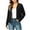 Black, variant on Women's Zip Up Bomber Jackets, Lightweight V Neck Casual Thumb Hole Cuffs Long Sleeve Tops Fall Outerwear with Pockets Brown Size L