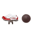 thumbnail image 4 of Marcadores de Pelotas de Golf de Primera con Clip Magnético para Gorra de Golf para Gorra de Golf Diseño de Patrón de Zapatillas Regalos para rojo Macarena Marcador de pelota de golf, 4 of 5