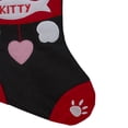 thumbnail image 3 of Northlight 19.5" Black and Red Embroidered Kitty Cat Christmas Stocking, 3 of 4