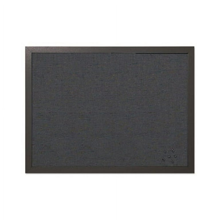 Bi-silque Visual Communication Products Fb0471168 Designer Fabric Bulletin Board, 24x18, Black Fabric/Black Frame