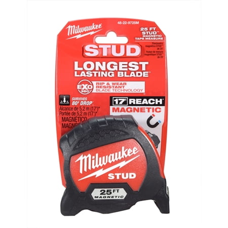 UPC: 0045242558193 | Milwaukee 48-22-9725M 25-Foot Stud Magnetic Tape Measure