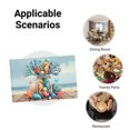 thumbnail image 5 of Joocar Ocean Seahorse Coral Jar Scene Linen Table Mats Set Of 4 For Home Kitchen Table Decor 12x18 inch, 5 of 5