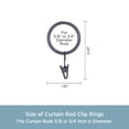 thumbnail image 4 of Kenney Clip Rings for 5/8" to 3/4" Diameter Curtain Rods, Oil Rubbed Bronze, Set of 14, 4 of 5