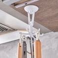thumbnail image 4 of 360 Degree Rotatable Hook Wall Mounted Spatula Holder Kitchen Organizer Punch Free Adhesive Hook Rack for Utensils Towels Brushes Bathroom Storage Space Saving Hanging Rack Home Kitchen Laundry Use, 4 of 6