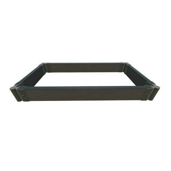 WEATHERED WOOD 2" TOOL FREE (2ft): 2 X 4 X 5.5' GARDEN RAISED BED