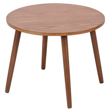 Walnut Finish Solid Wood Side Table Modern Design Style Living Room