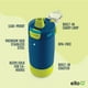 thumbnail image 2 of Botella de agua Ello Kids Colby de acero inoxidable, 350 ml, color verde azulado, 2 of 8