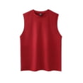thumbnail image 2 of VBTAPA Solid Tank Top for Men Sleeveless Casual Workout Shirts Moisture Wicking Lightweight Cut Off Shirts Wine XL, 2 of 6