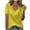 Yellow, variant on AherBiu Summer Tops for Women Ribble Knitted V Neck Short Sleeve Slim Fitted Sweater Pullover Tops
