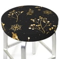 thumbnail image 3 of Bingfone13 Inch Padded Round Bar Stool Cover Cushion With Elastic Fabric Round Chair Seat - Christmas Gold Deers1, 3 of 7