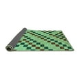 thumbnail image 2 of Ahgly Company Indoor Rectangle Checkered Turquoise Blue Modern Area Rugs, 6' x 9', 2 of 4
