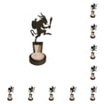 thumbnail image 3 of Naiovety Candelabros funcionales de acero inoxidable para fiesta temática o casa cazada Patrón clásico Decoración B B 10piezas, 3 of 6
