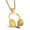Yellow, variant on Men's Stainless Steel Music Headset DJ Headphone Pendant Pink Necklace + Chain