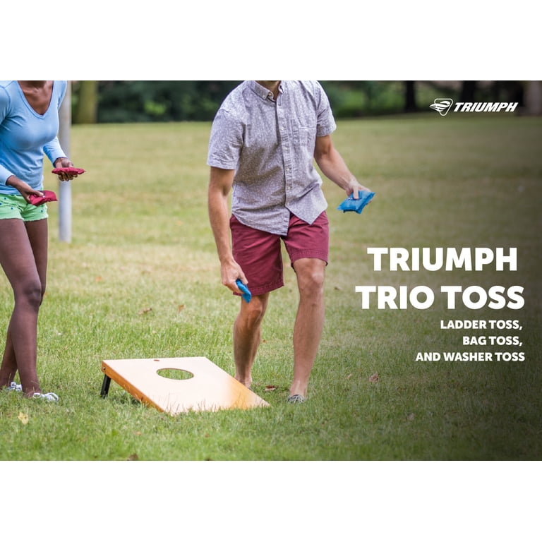 Triumph Sports Trio Toss Deluxe - 3-in-1 Ladder Toss, Washer Toss