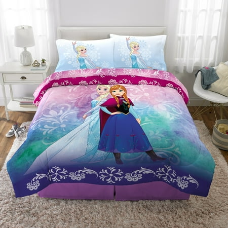 Disney's Frozen Elsa & Anna Bed in a Bag Kids Bedding Set, Nordic Frost