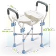 OasisSpace Shower Chair with Removable Arms, Upgraded UShaped Shower