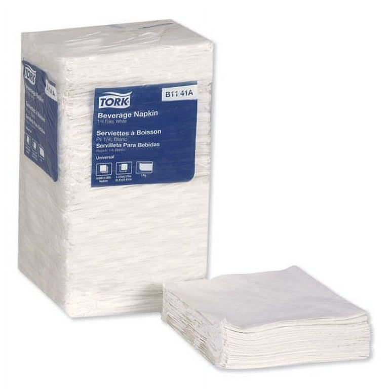 Universal Beverage Napkin, 1-Ply,9.13 x 9.13, 1/4 Fold, Poly-Pack, White, 4000/Carton Universal Beverage Napkin, 1-Ply,9.13 x 9.13, 1/4 Fold, Poly-Pack, White, 4000/Carton