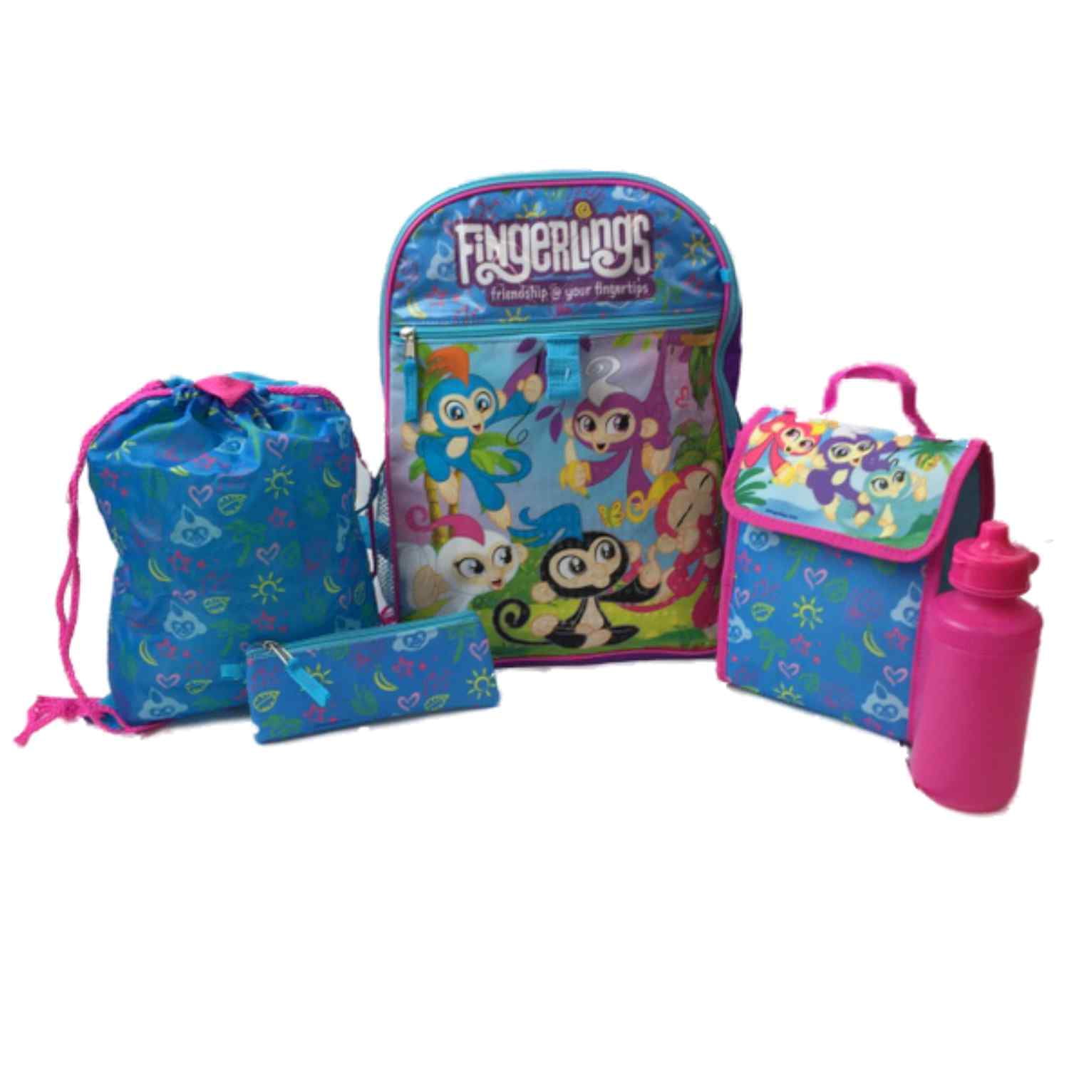 school bags with lunch box