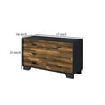 thumbnail image 5 of Dresser with 6 Drawers and Butcher Block Pattern Brown and Gray, 5 of 6